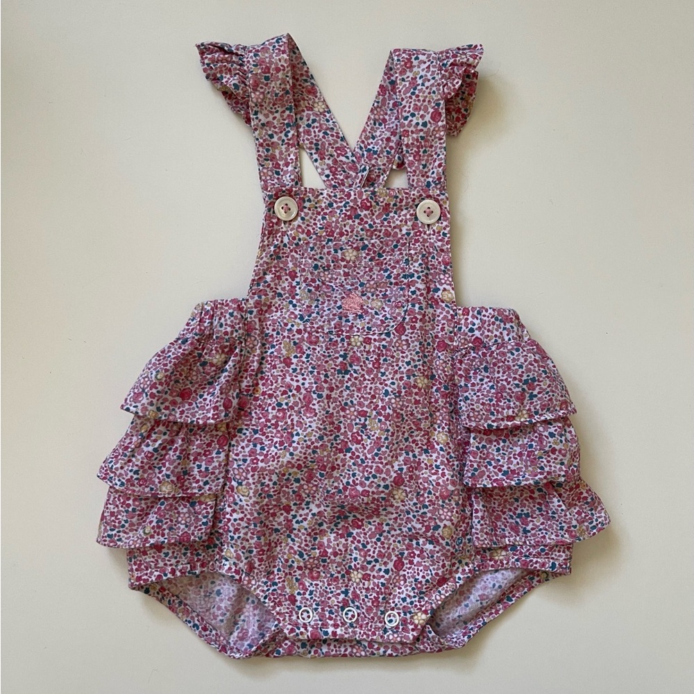 Babycottons Baby Girls Floral Ruffle Romper - 6M